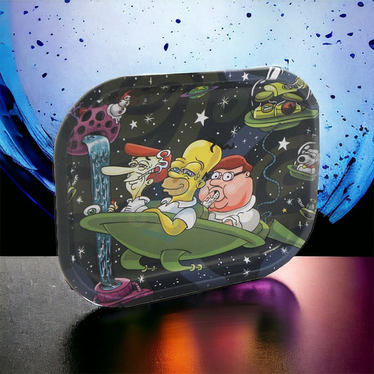 BEST DADS IN EPIC TRIP SMALL PROFESSIONAL ROLLING TRAY BY DUNKESS SMOKER GIFT IDEA